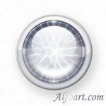 Glossy and shiny button